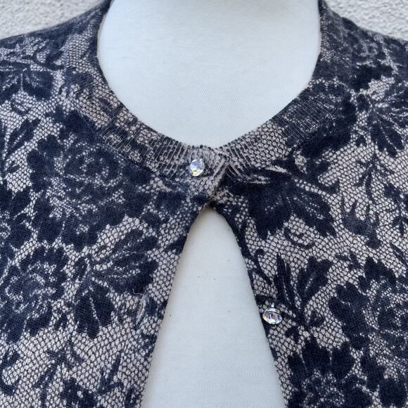 Lamb Boudoir Women's M Silk Lined Stretch Cashmere Sweater Cardigan L.A.M.B. Y2K - Picture 2 of 11